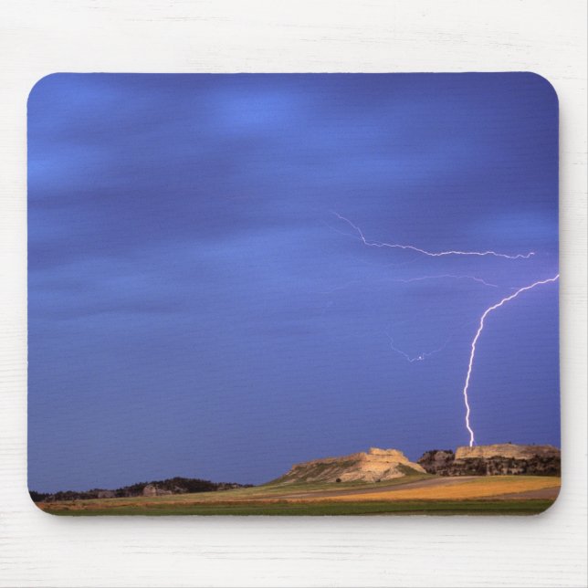 Mousepad Relâmpagos atingem montes perto de Scottsbluff (Frente)