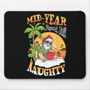 Mousepad Relatório de meio de ano Ainda travesso Papai Noel
