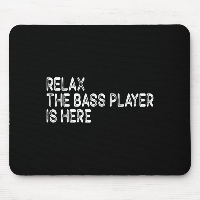 Mousepad Relax The B Player Is Here Retro Guitar Musician F (Frente)