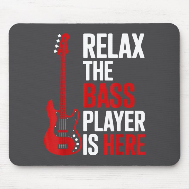 Mousepad Relax The B Player Is Here Retro Guitar Musician F (Frente)