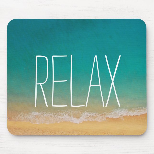 Mousepad Relaxe - Cena de Praia Pacífica Inspiracional (Frente)