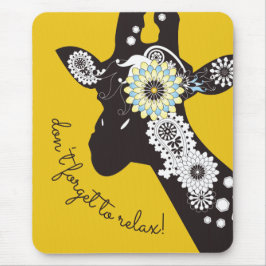 Mousepad Relaxe - Girafa Legal Amarelo Funky