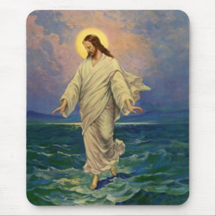 Mousepad Religião Vintage, Jesus Cristo está caminhando n