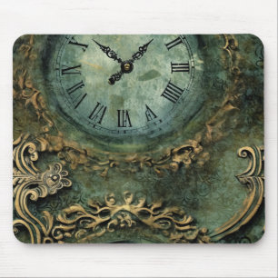 Mousepad Relógio de Steampunk Russo Emerald Verde (1)