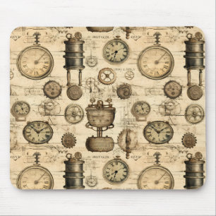 Mousepad Relógio Russo Steampunk Grunge (14)