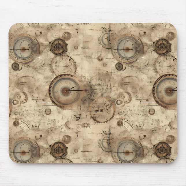 Mousepad Relógio Russo Vapor (11) (Frente)