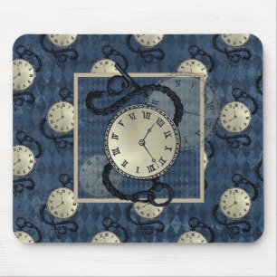 Mousepad Relógios de vapor e diamante azul
