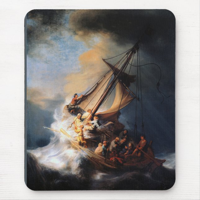 Mousepad Rembrandt - A Tempestade do Mar da Galileia (Frente)