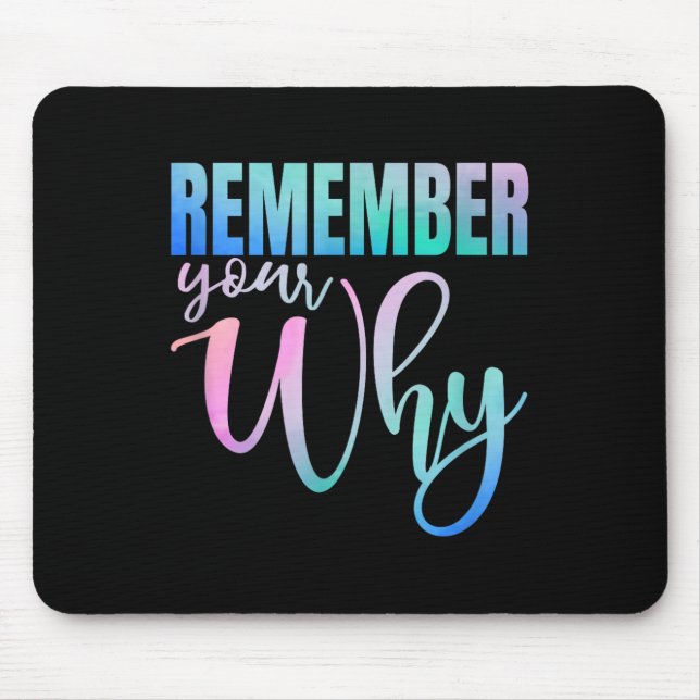 Mousepad Remember Your Why Gym Motivation Fitness Insration (Frente)