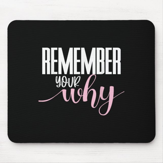 Mousepad Remember Your Why Gym Motivation Fitness Insration (Frente)