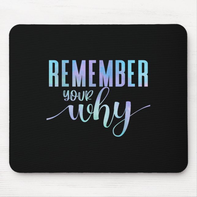 Mousepad Remember Your Why Gym Motivation Fitness Insration (Frente)