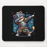 Ren Faire Medieval Knight Dabbing Cat Kitten Engra
