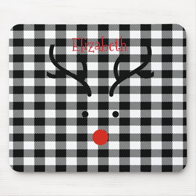 Mousepad Rena Caprichosa de Búfalo Preto Xadrez (Frente)