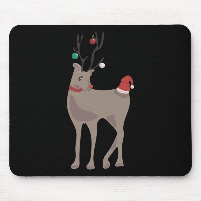 Mousepad Rena de Natal [dezembro] (Calendário de 12 Meses C (Frente)