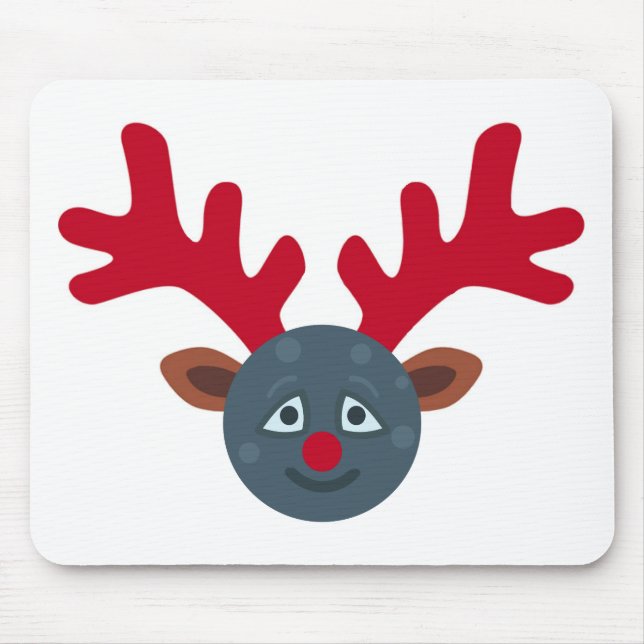 Mousepad rena lua emoji de natal (Frente)