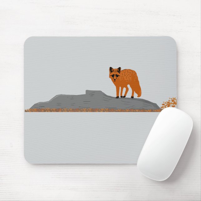 Mousepad 🦊 Renard sur le Rocher (Com mouse)