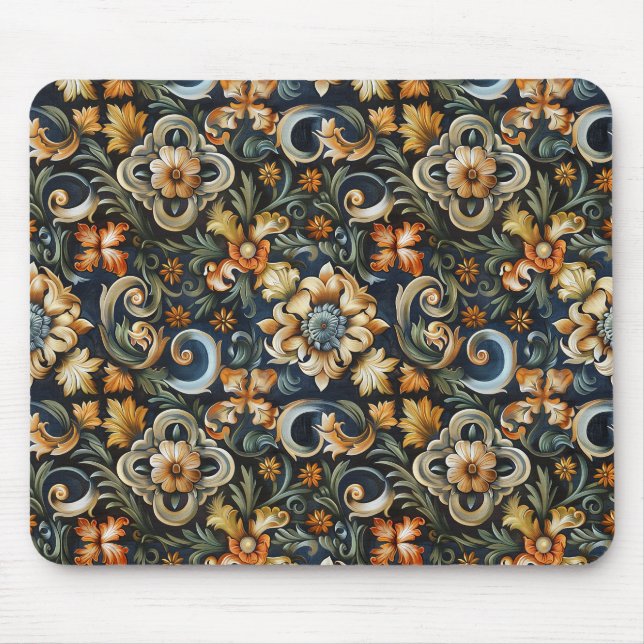 Mousepad Renascença italiana em azul (Frente)