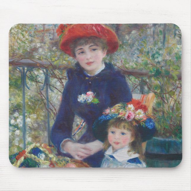 Mousepad Renoir 2 Irmãs Terrace Impressionismo Francês (Frente)