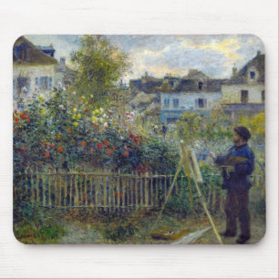 Mousepad Renoir - Claude Monet Pintura em seu Jardim
