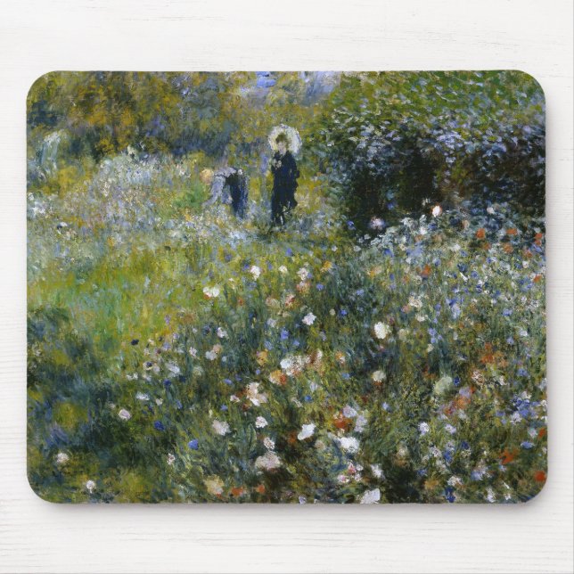 Mousepad Renoir Mulher com Parasol em Jardim de Belas Artes (Frente)