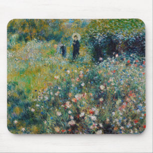 Mousepad Renoir - Mulher com Parasol num Jardim