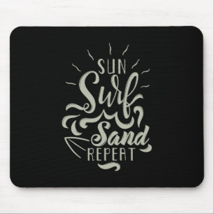 Mousepad Repetição da Areia do Surf Sun