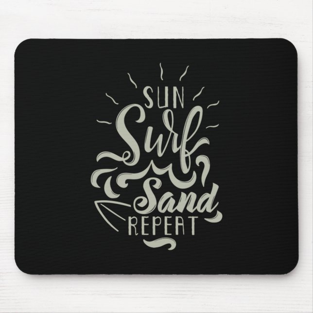 Mousepad Repetição da Areia do Surf Sun (Frente)