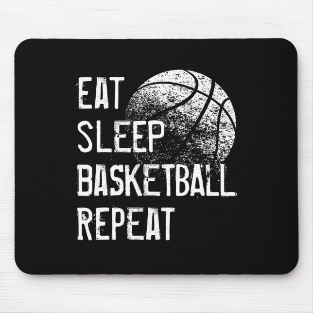 Mousepad Repetição de basquete para homens mulheres Meninas (Frente)