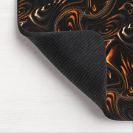 Mousepad Repetição de círculos torcidos de vermelho escuro