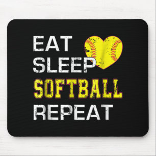 Mousepad Repetição de Softball em Sono