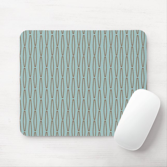 Mousepad Repetição Geométrica Azul Pálido (Com mouse)