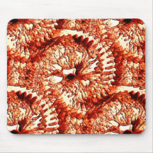 Repetição russa de rosetas corais avermelhadas esc