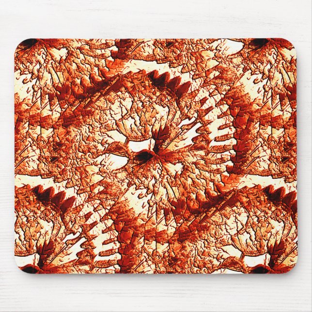 Mousepad Repetição russa de rosetas corais avermelhadas esc (Frente)