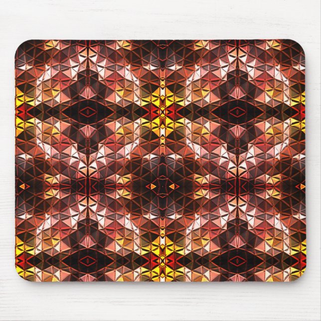 Mousepad Repetido de triângulo vermelho que gera formas est (Frente)