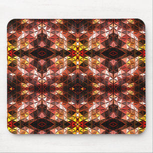 Mousepad Repetido de triângulos vermelhos que geram formas