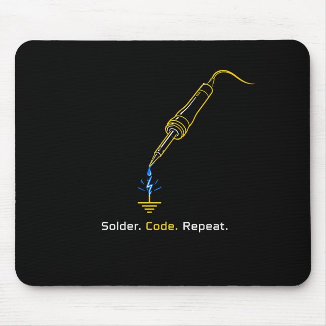 Mousepad Repetir Código de Solda Almofada de Rato de Engenh (Frente)