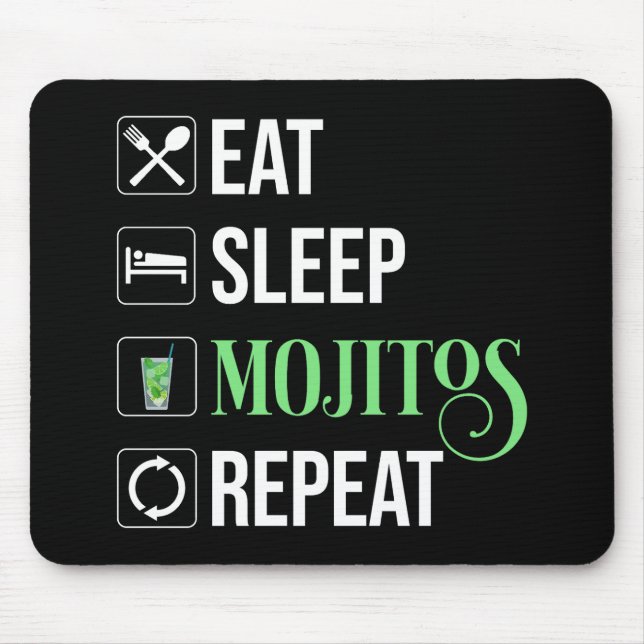 Mousepad Repetir Mojitos de Sono (Frente)