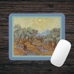 Mousepad Réplica de Impressionismo de Vincent Van Gogh, Oli<br><div class="desc">Esta design apresenta uma cópia das oliveiras, uma numa série de 1889 pinturas de olival de Santo-Rémy-de-Provence, França, do pintor impressionista Vincent Van Gogh. No início desse ano, Van Gogh tinha passado tempo no asilo de Rua-Paul, na cidade de Rua-Rémy, no sul de França. O sol ouro amarelo irradia nos...</div>