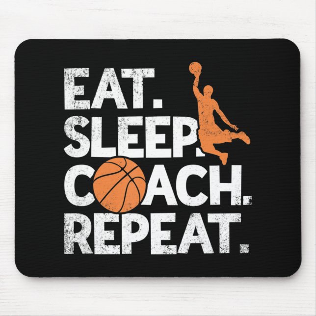 Mousepad Repórter de treinador de basquete assistente para  (Frente)