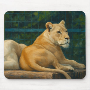 Mousepad Repouso Guardado - Par de Leão na Definição Santuá