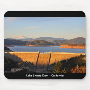 Mousepad Represa no por do sol - Califórnia de Shasta do