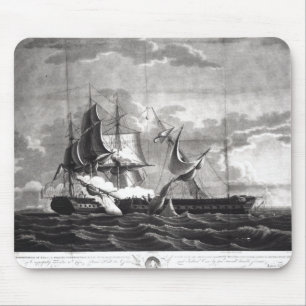Mousepad Representação da fragata dos E.U.,