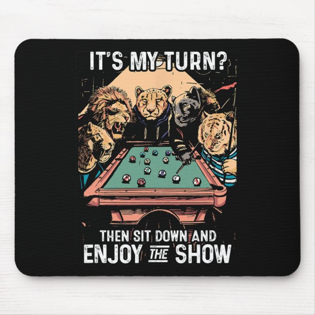 Mousepad Reprodução de Piscina do Billiard Rack Cue Stick (Frente)