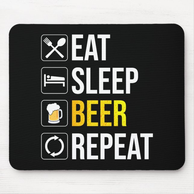 Mousepad Reproduza a cerveja de repouso (Frente)