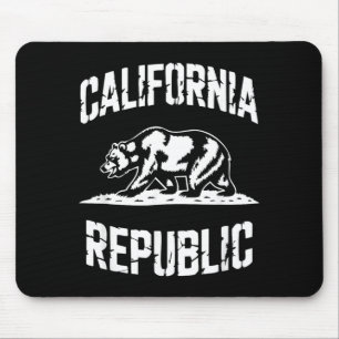 Mousepad República da Califórnia Estado do Urso Cinzento Re
