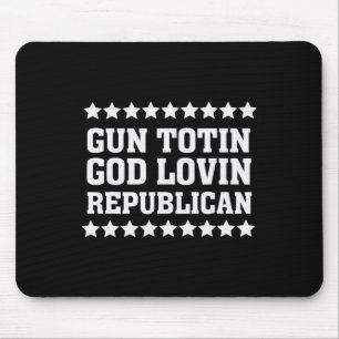 Mousepad Republicano Conservador Amante de Armas e de Deus
