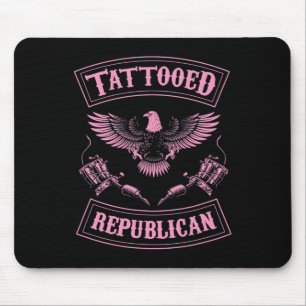 Mousepad Republicano Tatuado Orgulhoso Conservador American