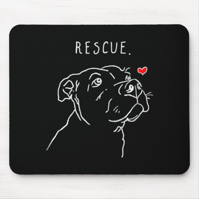 Mousepad Rescue Dog Tbull Drawing Rescue Mom Adopt Dont _1  (Frente)
