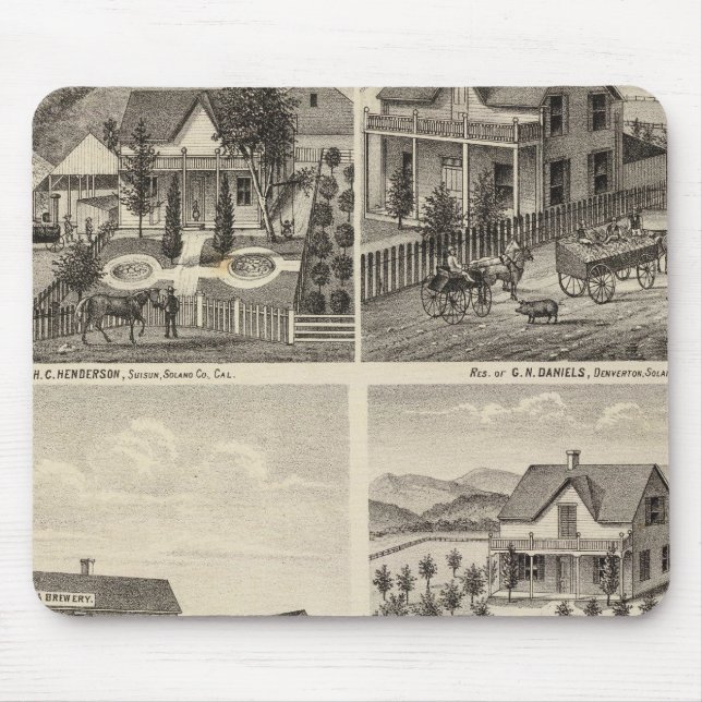 Mousepad Residências, cervejaria, rancho (Frente)