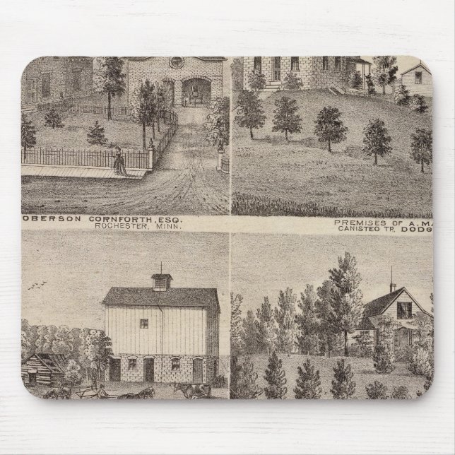 Mousepad Residências em Rochester e em Dodge, Minnesota (Frente)